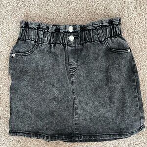 NWOT Girls justice black jean skirt sz 14